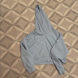 ALO Yoga Blue Ribbed Hoodie